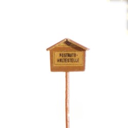M-391-B Österr. Post - Haltestellentafel mit Postadler 2 Stück Epoche III